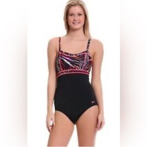Nike Swimsuit - full interior mesh for control - EUC, Sz 18